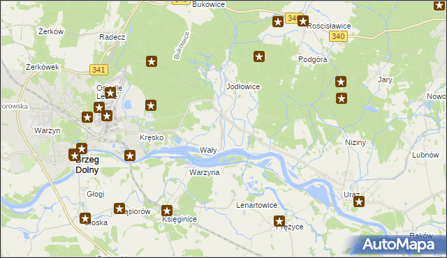 mapa Stary Dwór gmina Brzeg Dolny, Stary Dwór gmina Brzeg Dolny na mapie Targeo