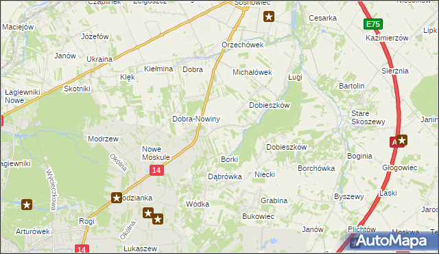 mapa Stary Imielnik, Stary Imielnik na mapie Targeo