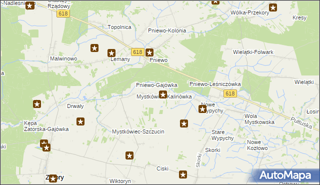 mapa Stary Mystkówiec, Stary Mystkówiec na mapie Targeo