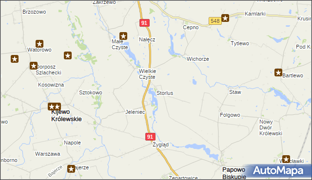 mapa Storlus, Storlus na mapie Targeo