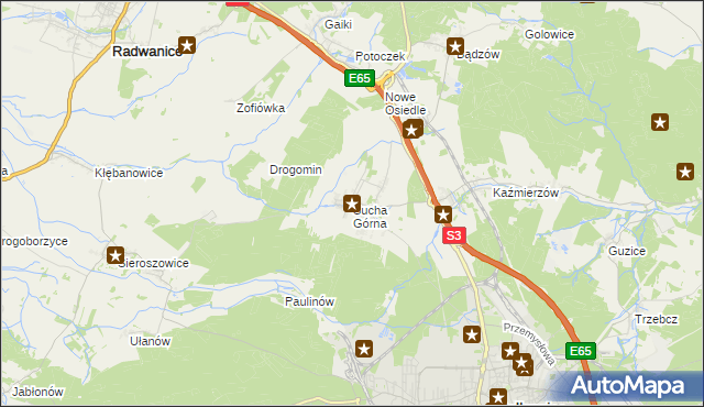 mapa Sucha Górna, Sucha Górna na mapie Targeo