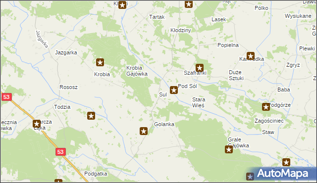 mapa Sul, Sul na mapie Targeo