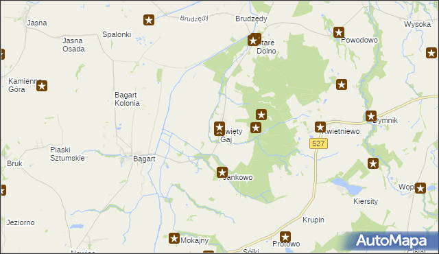 mapa Święty Gaj, Święty Gaj na mapie Targeo