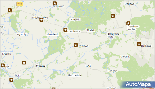 mapa Swołowo, Swołowo na mapie Targeo