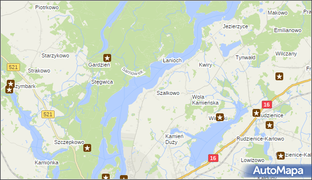 mapa Szałkowo, Szałkowo na mapie Targeo