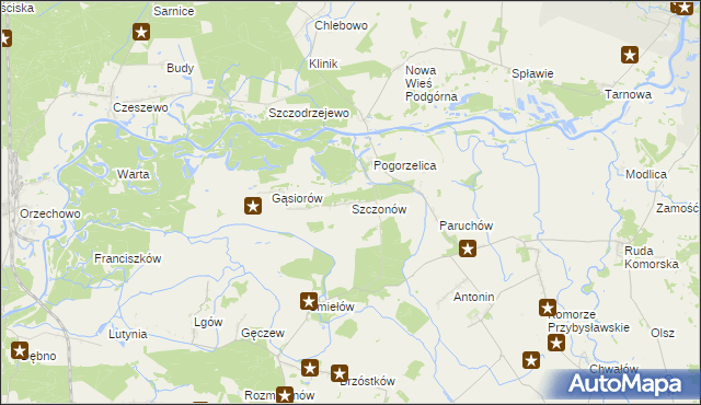 mapa Szczonów, Szczonów na mapie Targeo