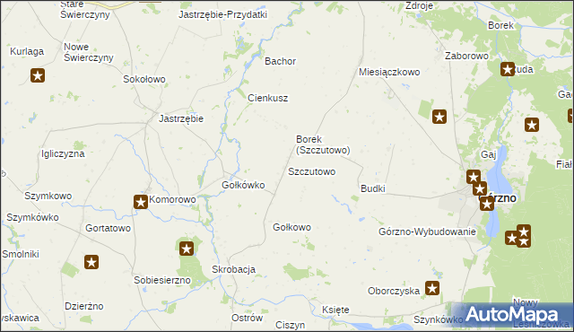 mapa Szczutowo gmina Górzno, Szczutowo gmina Górzno na mapie Targeo