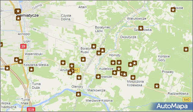 mapa Szerszenie, Szerszenie na mapie Targeo