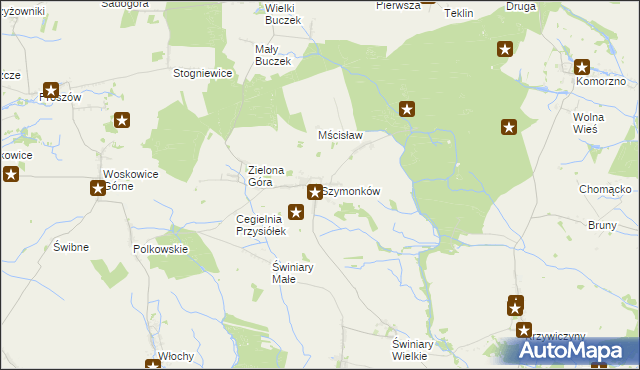 mapa Szymonków, Szymonków na mapie Targeo
