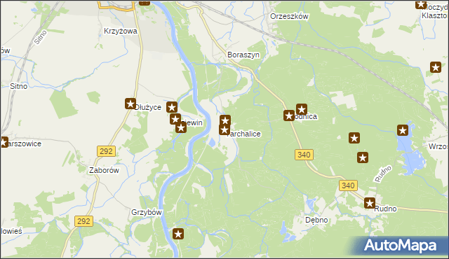 mapa Tarchalice, Tarchalice na mapie Targeo