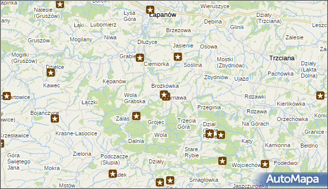 mapa Tarnawa gmina Łapanów, Tarnawa gmina Łapanów na mapie Targeo