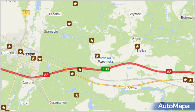 mapa Tarnawa Rzepińska, Tarnawa Rzepińska na mapie Targeo