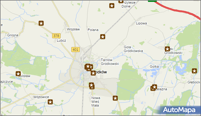 mapa Tarnów Grodkowski, Tarnów Grodkowski na mapie Targeo