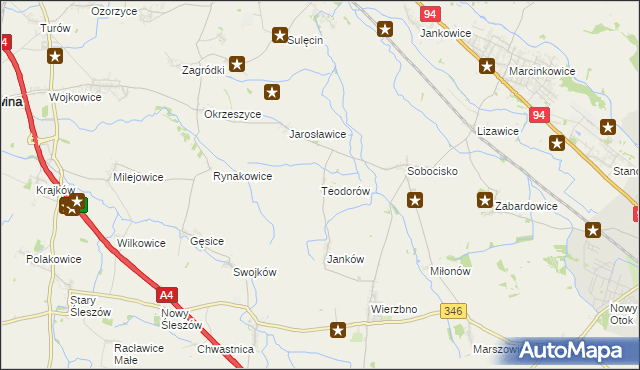 mapa Teodorów gmina Domaniów, Teodorów gmina Domaniów na mapie Targeo