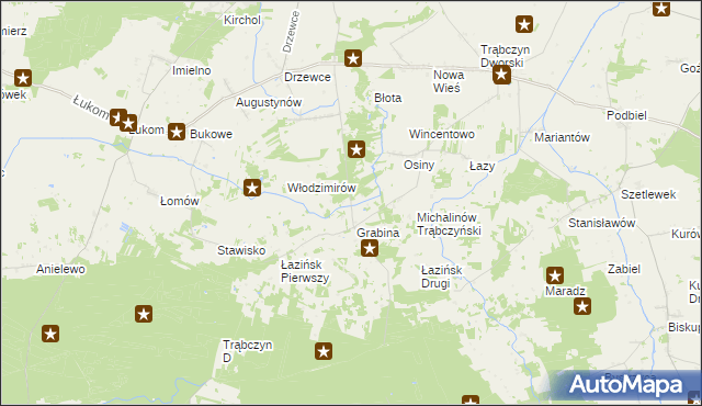 mapa Trąbczyn B, Trąbczyn B na mapie Targeo