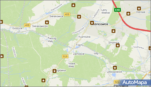 mapa Trachy, Trachy na mapie Targeo