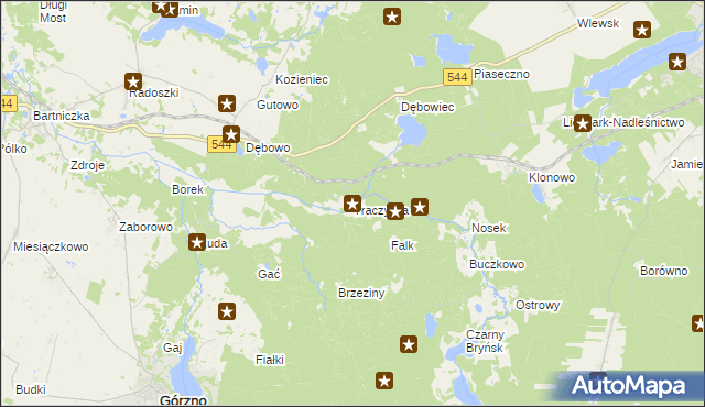 mapa Traczyska, Traczyska na mapie Targeo