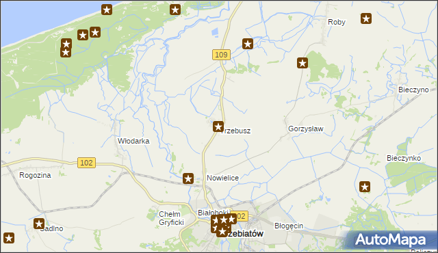 mapa Trzebusz, Trzebusz na mapie Targeo