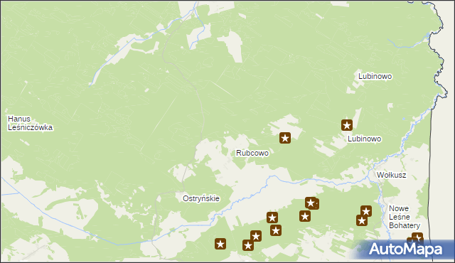 mapa Trzy Kopce gmina Płaska, Trzy Kopce gmina Płaska na mapie Targeo