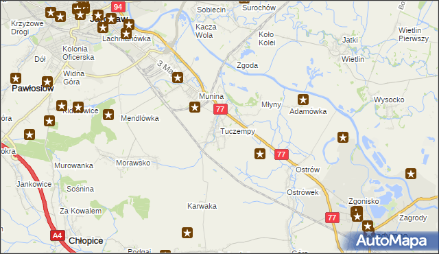 mapa Tuczempy, Tuczempy na mapie Targeo