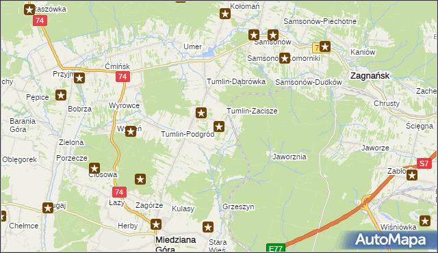 mapa Tumlin-Węgle, Tumlin-Węgle na mapie Targeo
