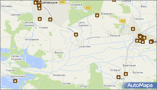mapa Uciechów gmina Odolanów, Uciechów gmina Odolanów na mapie Targeo