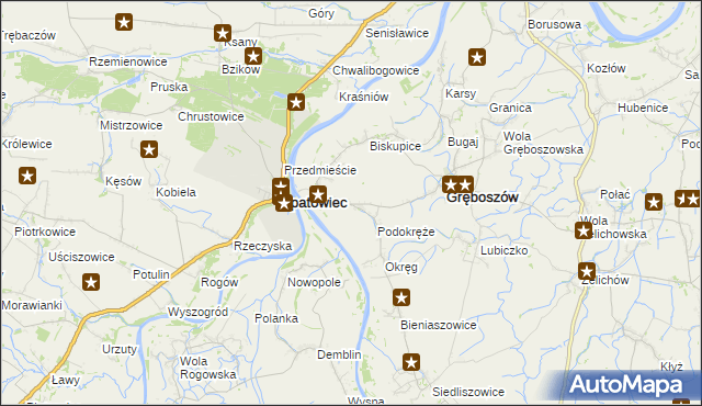 mapa Ujście Jezuickie, Ujście Jezuickie na mapie Targeo