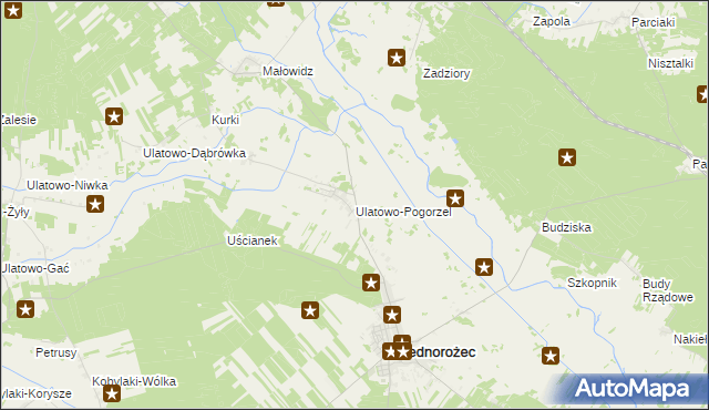 mapa Ulatowo-Pogorzel, Ulatowo-Pogorzel na mapie Targeo