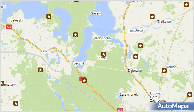 mapa Ulążki, Ulążki na mapie Targeo