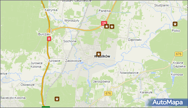 mapa Wasilków, Wasilków na mapie Targeo