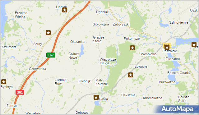 mapa Wiatrołuża Druga, Wiatrołuża Druga na mapie Targeo