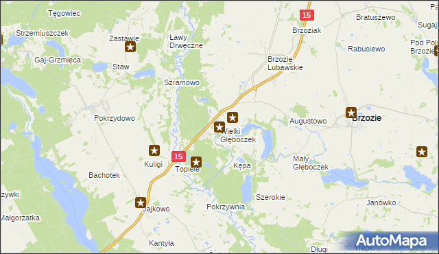 mapa Wielki Głęboczek, Wielki Głęboczek na mapie Targeo