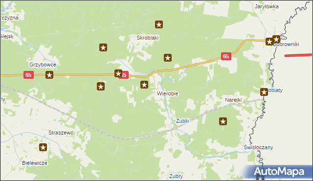 mapa Wierobie, Wierobie na mapie Targeo