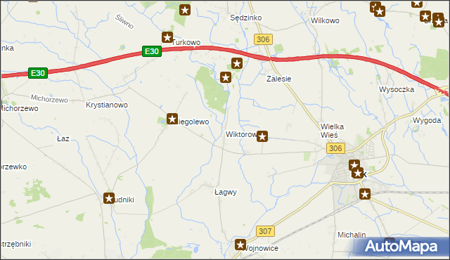 mapa Wiktorowo gmina Buk, Wiktorowo gmina Buk na mapie Targeo