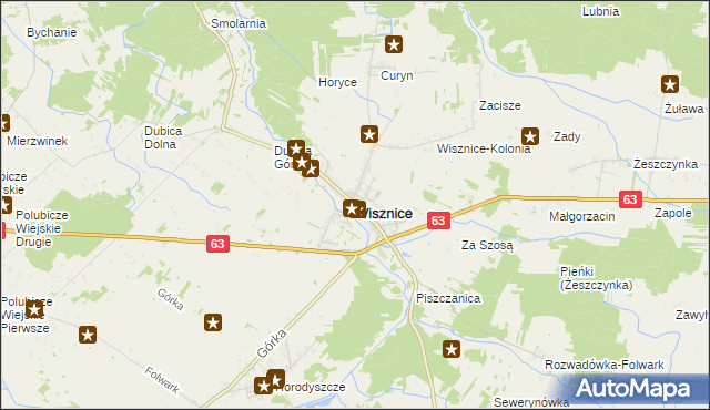mapa Wisznice, Wisznice na mapie Targeo
