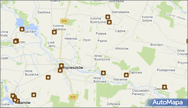mapa Wola Bystrzycka, Wola Bystrzycka na mapie Targeo