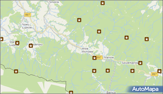 mapa Wola Michowa, Wola Michowa na mapie Targeo