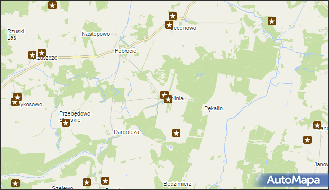 mapa Wolinia, Wolinia na mapie Targeo