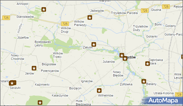 mapa Wólka Kurdybanowska, Wólka Kurdybanowska na mapie Targeo