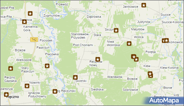 mapa Wólka Skotnicka, Wólka Skotnicka na mapie Targeo