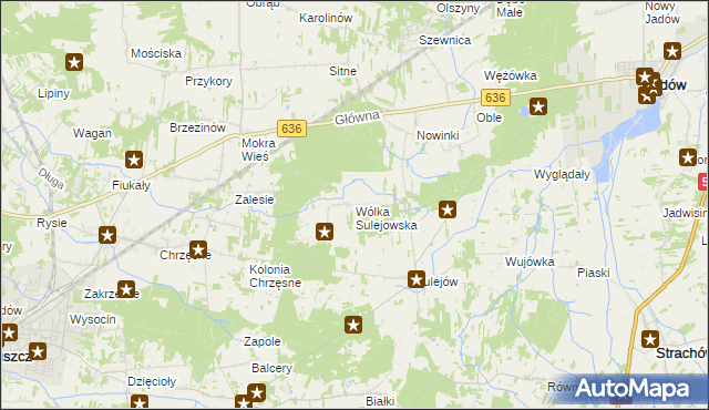 mapa Wólka Sulejowska, Wólka Sulejowska na mapie Targeo