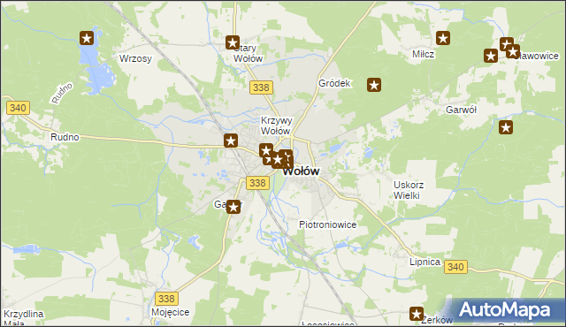 mapa Wołów, Wołów na mapie Targeo
