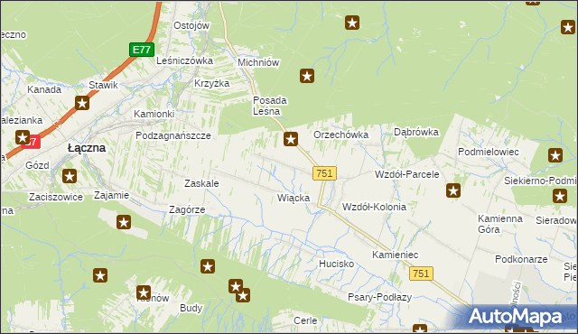 mapa Wzdół Rządowy, Wzdół Rządowy na mapie Targeo