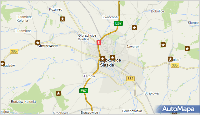 mapa Ząbkowice Śląskie, Ząbkowice Śląskie na mapie Targeo