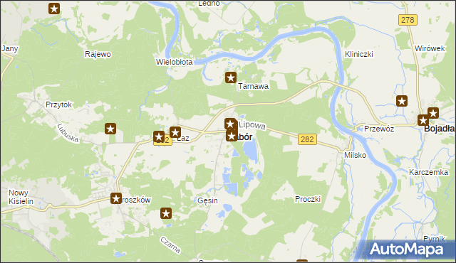 mapa Zabór, Zabór na mapie Targeo