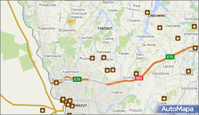 mapa Zamarski, Zamarski na mapie Targeo
