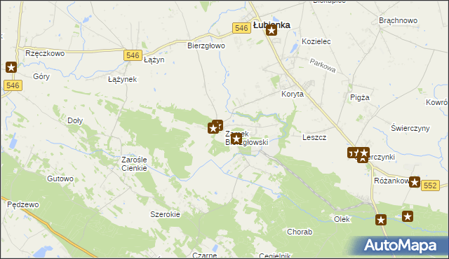 mapa Zamek Bierzgłowski, Zamek Bierzgłowski na mapie Targeo