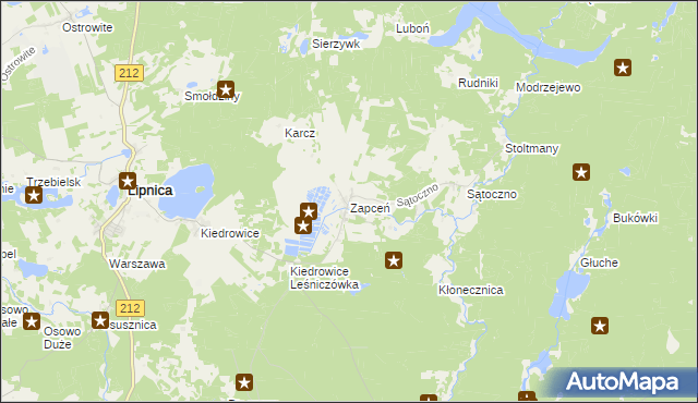mapa Zapceń, Zapceń na mapie Targeo
