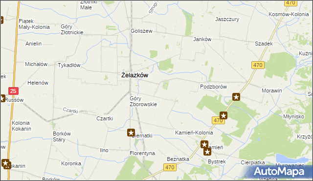 mapa Zborów gmina Żelazków, Zborów gmina Żelazków na mapie Targeo