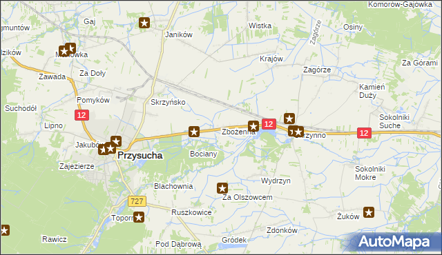 mapa Zbożenna, Zbożenna na mapie Targeo